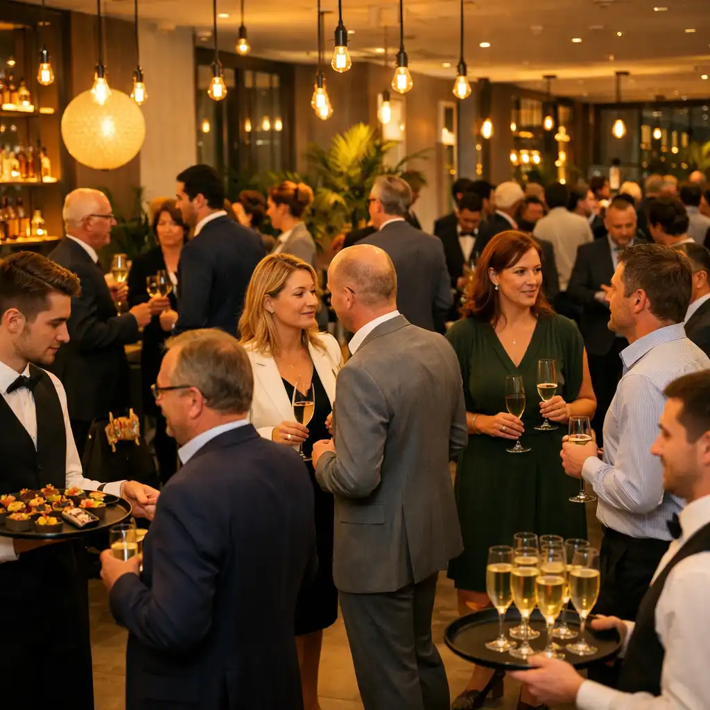 Cocktail networking lors d’un événement d’entreprise