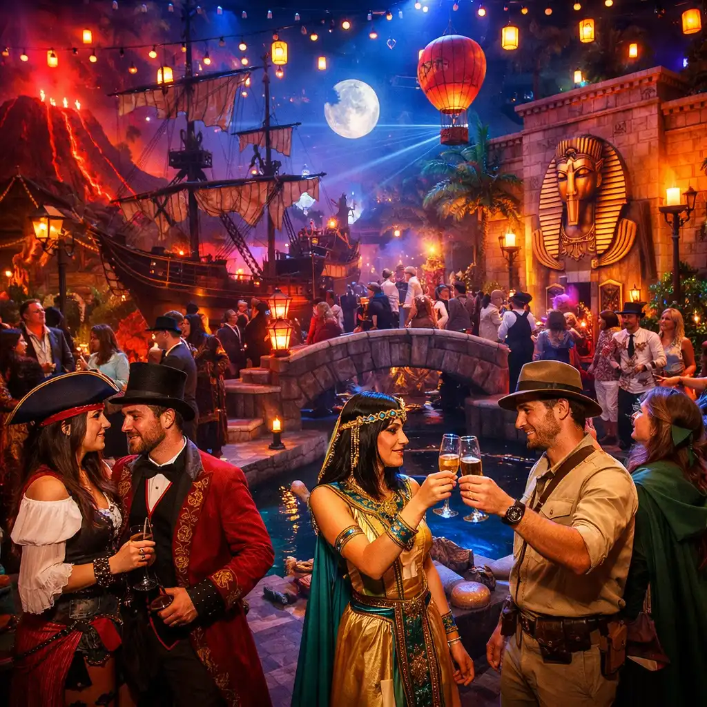 Soirée thématique avec décors immersifs et invités costumés